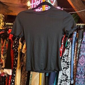 Black Fitted Short Sleeve T-Shirt